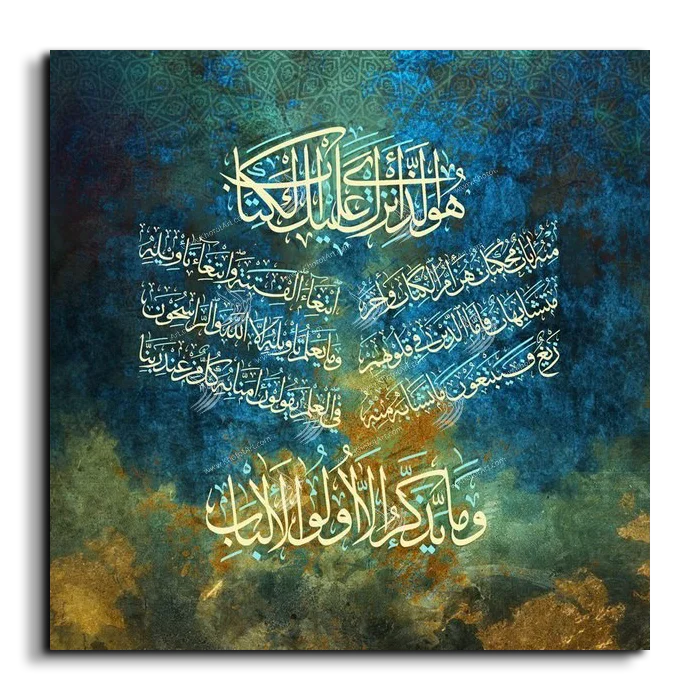 It is He who revealed to you the Book هو الذي أنزل عليك الكتاب canvas artwork
