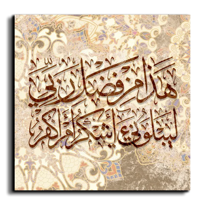 This is of the grace of my Lord هذا من فضل ربي canvas artwork